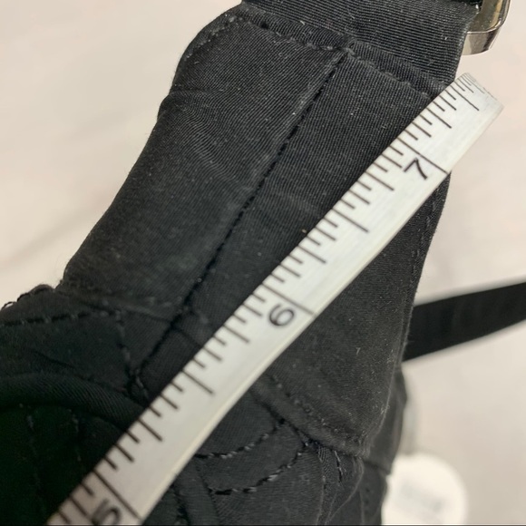 Quilted Vera Bradley small handbag Black and Tan - Picture 6 of 11